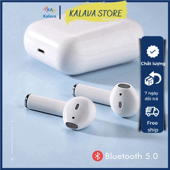 Tai nghe Bluetooth i12 TWS 5.0 tai nghe không dây i12 bản Quốc tế Thời Lương Pin tốt dùng cho IOS Android