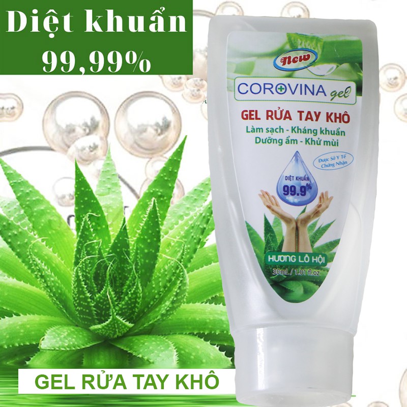 Nước rửa tay khô diệt khuẩn 30ml chiết xuất nha đam - sản phẩm bỏ túi tiện lợi