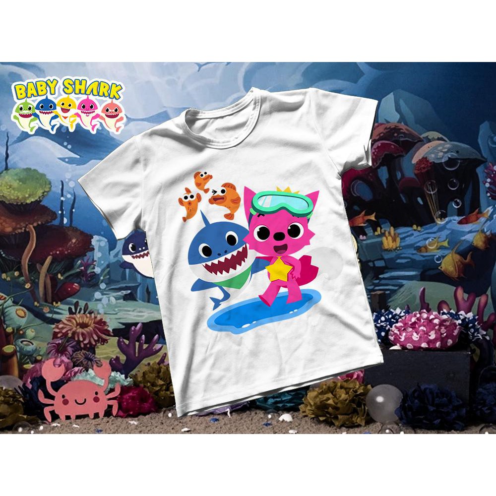 Áo thun Cotton Unisex - Movie - Baby Shark - Baby shark và pinkfong