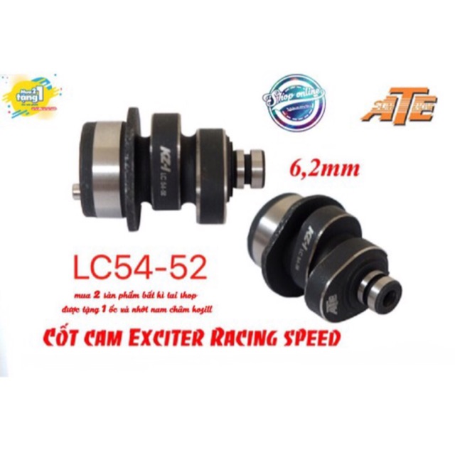 Cốt cam Exciter 135 độ 6,2mm