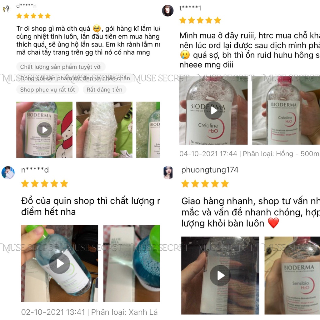 [Quà Tặng Khẩu Trang] Nước Tẩy Trang Bioderma - Bioderma Xanh dành cho da dầu, Bioderma Hồng dành cho da nhạy cảm 500ml | BigBuy360 - bigbuy360.vn