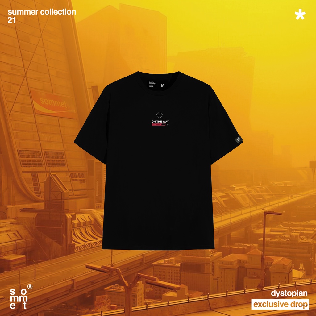 Áo Thun Unisex Local Brand The Sommet Màu Đen Oversize In Hình On the way - TGP06