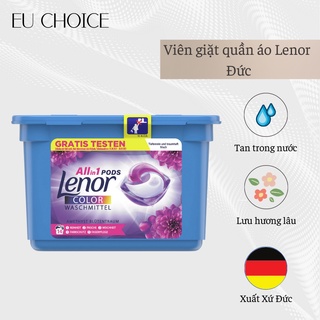 Viên Giặt Quần Áo Lenor Đức - 14 Viên Giặt Xả Giữ Màu Quần Áo, Lưu Hương Lâu 24h
