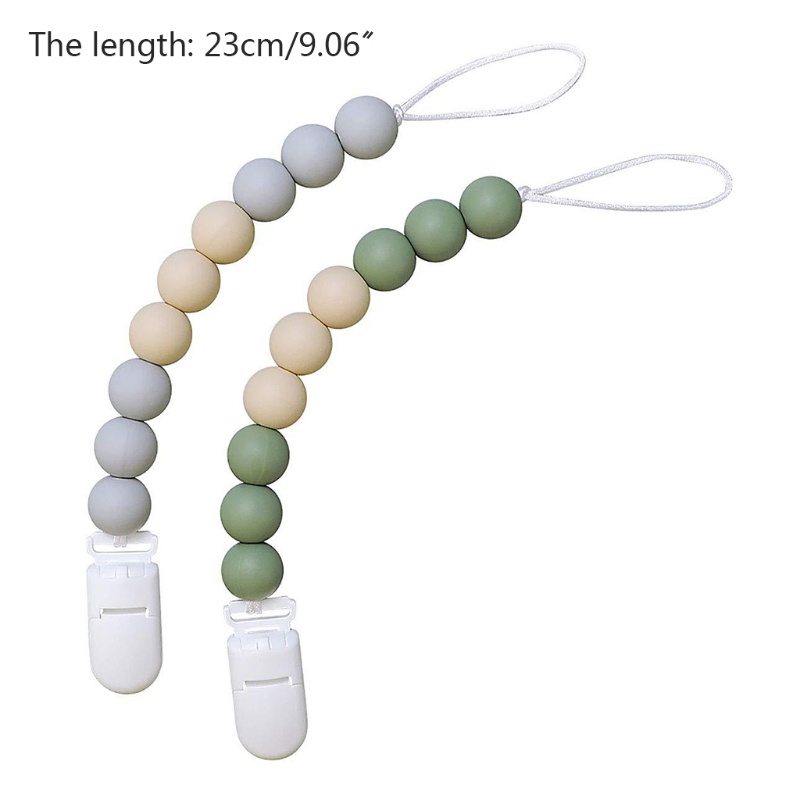 Set 2 Kẹp Núm Vú Giả Xỏ Hạt Silicon Không BPA DIY Cho Bé Sơ Sinh Giá Đỡ