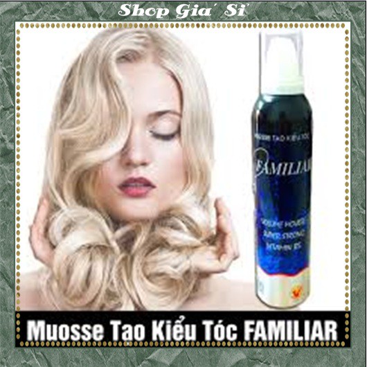 Chai xịt tóc mousse cứng tạo kiểu tóc, giúp bạn tạo nếp tóc theo ý muốn Familiar - 250 ml