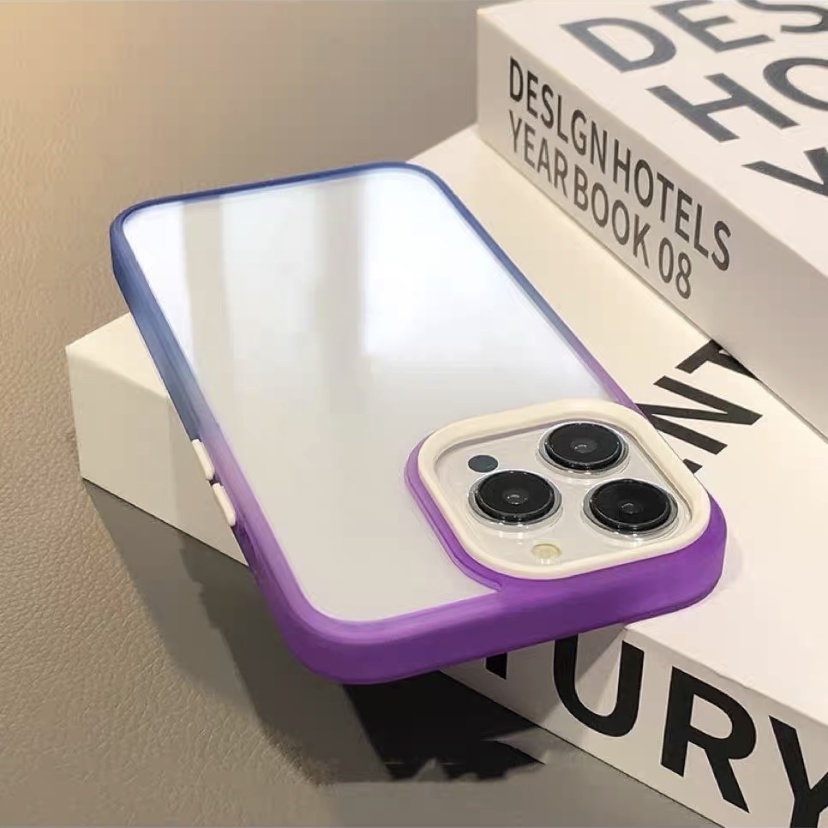 Ốp Điện Thoại TPU Acrylic Màu Gradient Chất Lượng Cao Cho iPhone 14 Pro Max 11 Pro Max 12 Pro Max 13 Pro Max