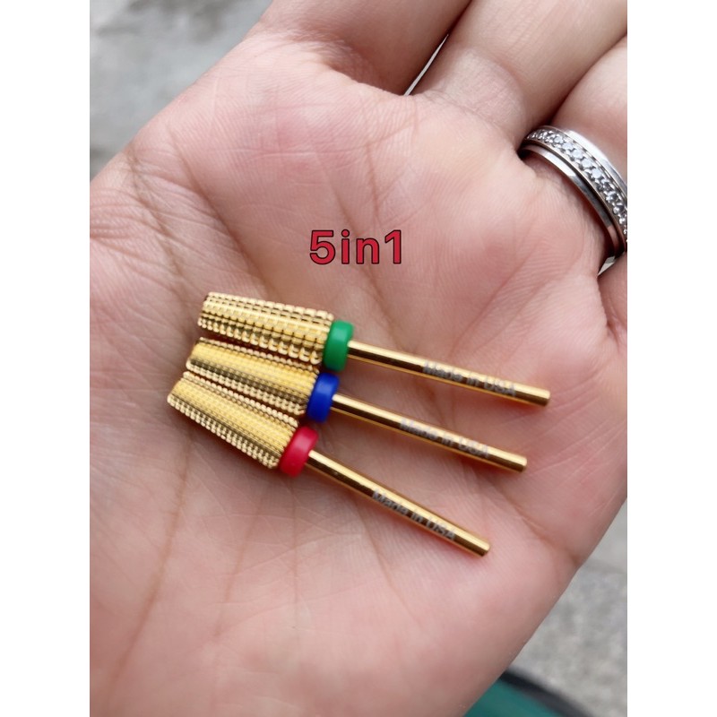 đầu mài mỹ 5in1 mài móng tay nail