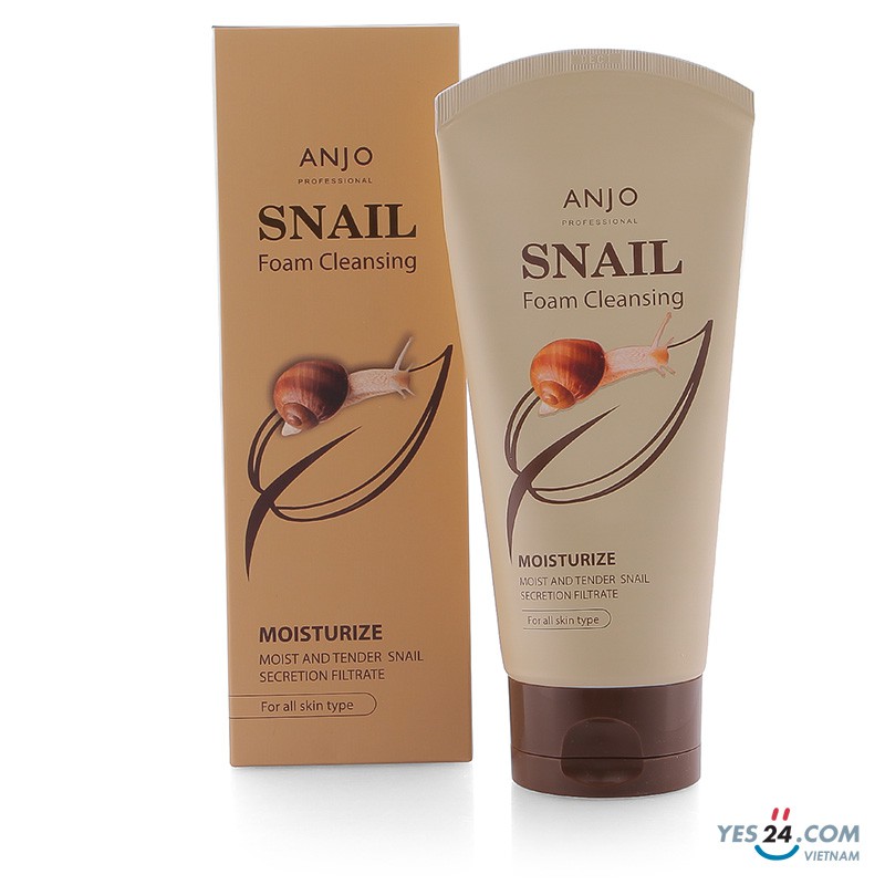 Sữa rửa mặt dưỡng ẩm từ ốc sên ANJO SNAIL FOAM CLEANSING 150ML