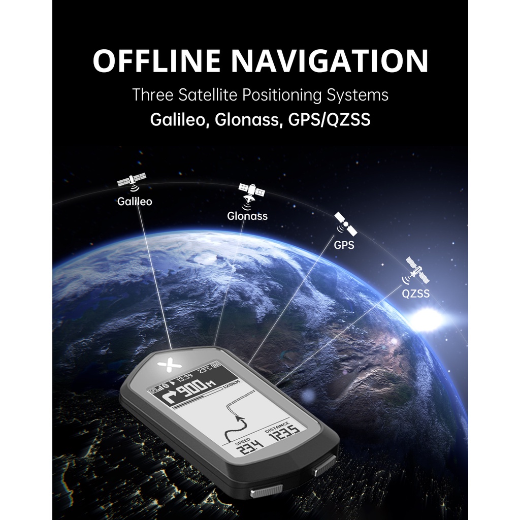 Máy Đọc Mã GPS Không Dây Xoss Xingchen NAV Cho Xe Đạp