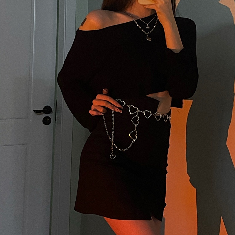 Dây xích đeo thắt lưng bằng kim loại thời trang cá tính cho nữ