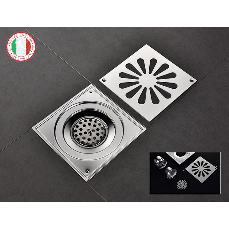 Thoát sàn ngăn mùi 10x10 12x12 15x15 cm Siêu xịn - Hàng cao cấp ITALIA SUS304
