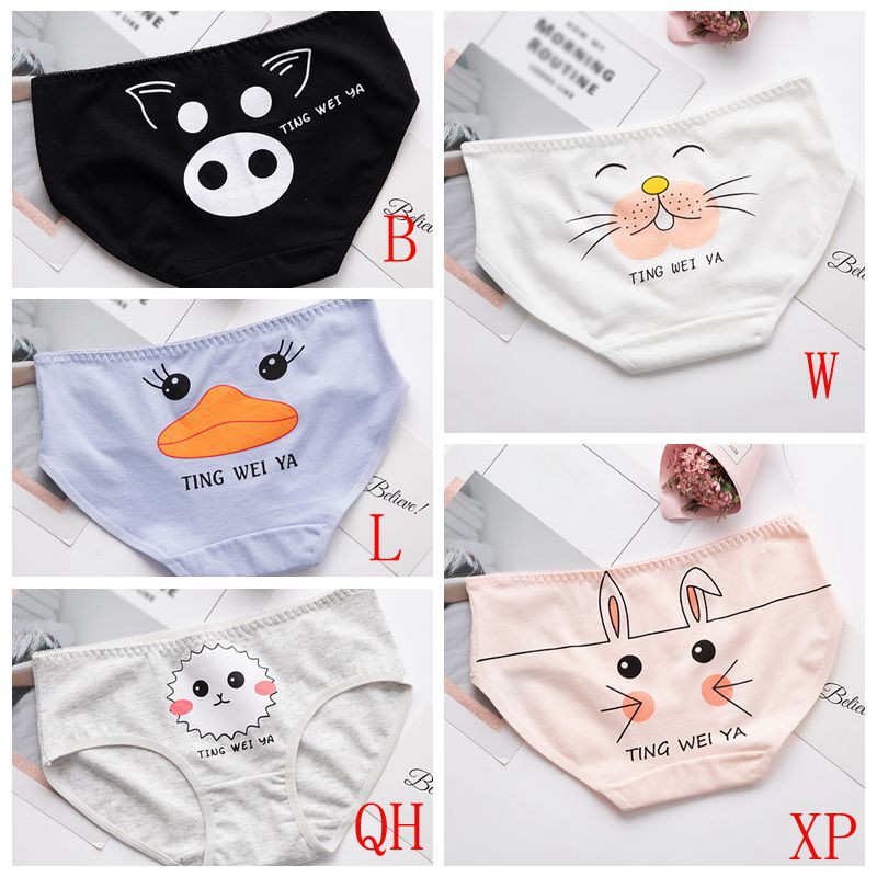 Quần Lót Cotton Không Đường May In Họa Tiết Dễ Thương
