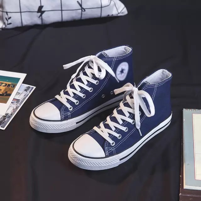Giầy Thể Thao CONVERSE [ Full Box ] Xanh Nam Nữ [ Cổ Thấp - Cổ Cao ] . Sneaker CV Mới