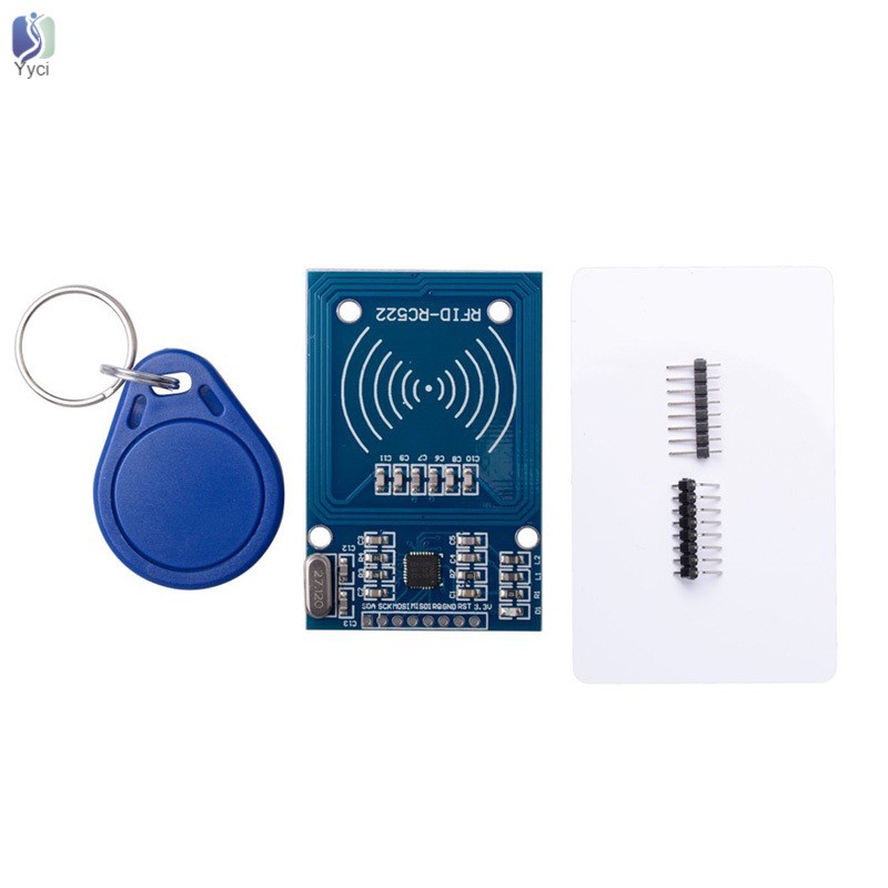 Module thẻ IC không dây RFID RC-522 RF + thẻ trống S50 + vòng khóa cảm biến 13.56MHz cho Arduino