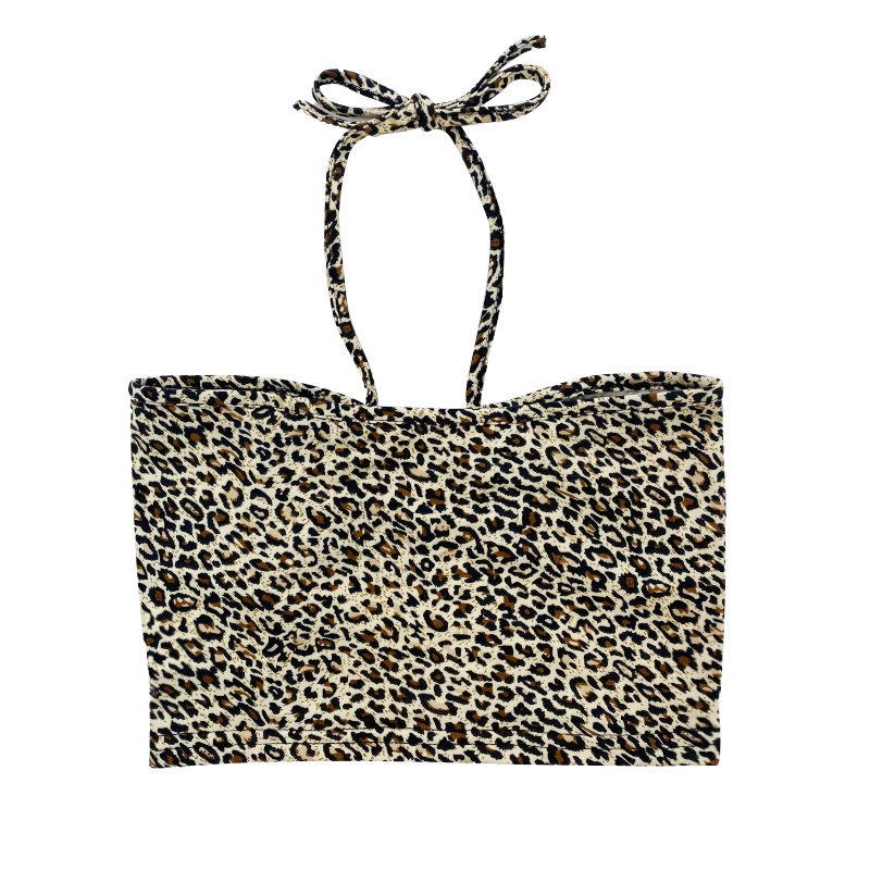 Áo Hai Dây Dáng Ôm In Họa Tiết Da Báo Phong Cách Hàn Quốc Thời Trang Quyến Rũ Cho Nữ