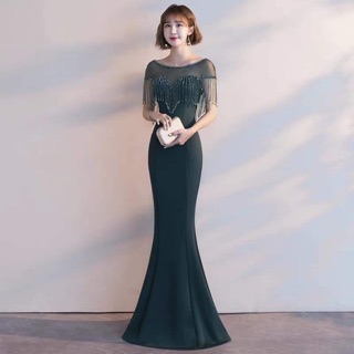 Đầm body dạ hội kết tua rua ngọt nước - kèm anh thật