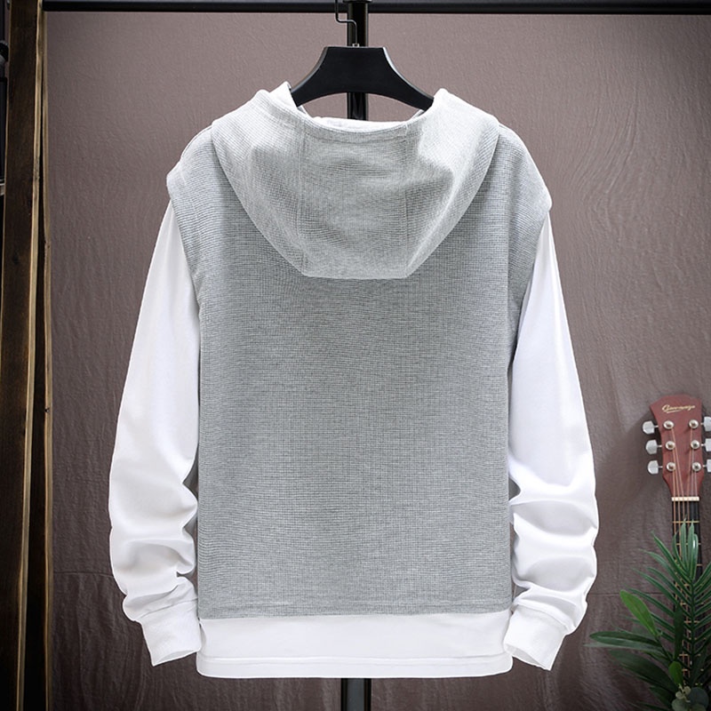 Bộ Nỉ Nam Thu Đông Áo Hoodie Kiểu Dáng Gile Phối Tay Dài Kèm Quần Jogger Thời Trang Zenkonu QA NAM 130