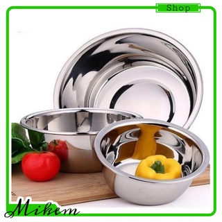 Âu trộn bột/ bowl trộn bột/ tô trộn bột inox 20cm-22cm-24cm-26cm-28cm | thau inox mikem shop