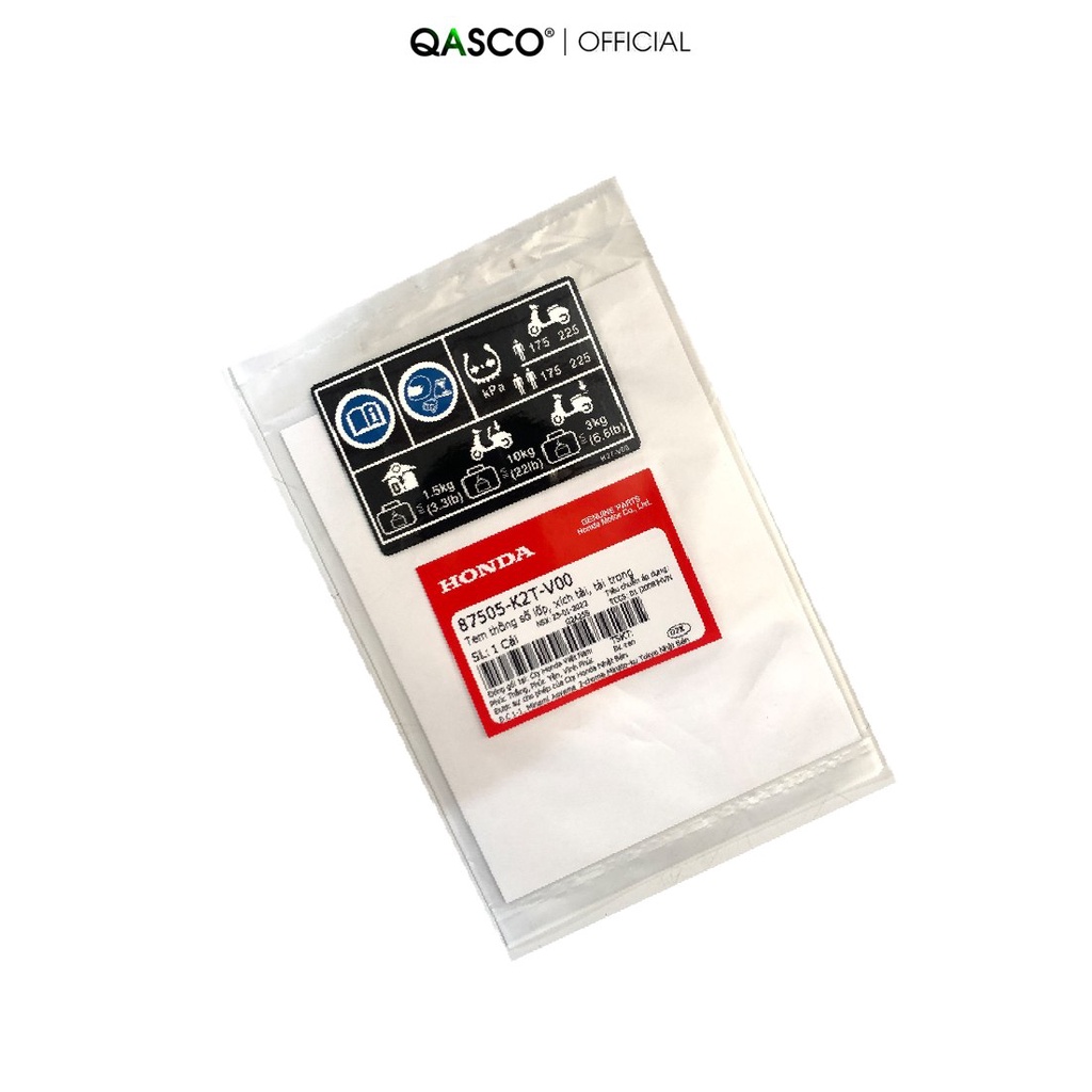 Tem thông số lốp/ xích tải/ tải trọng HONDA Lead 125 2022+