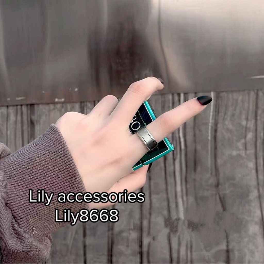 nhẫn titan nam nữ khía cạnh không gỉ không đen