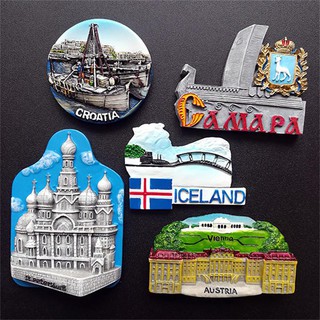 Áo croatia nga iceland du lịch lưu niệm nam châm tủ lạnh ✷ ❈ nhựa từ tủ lạnh miếng dán trang trí nhà bếp