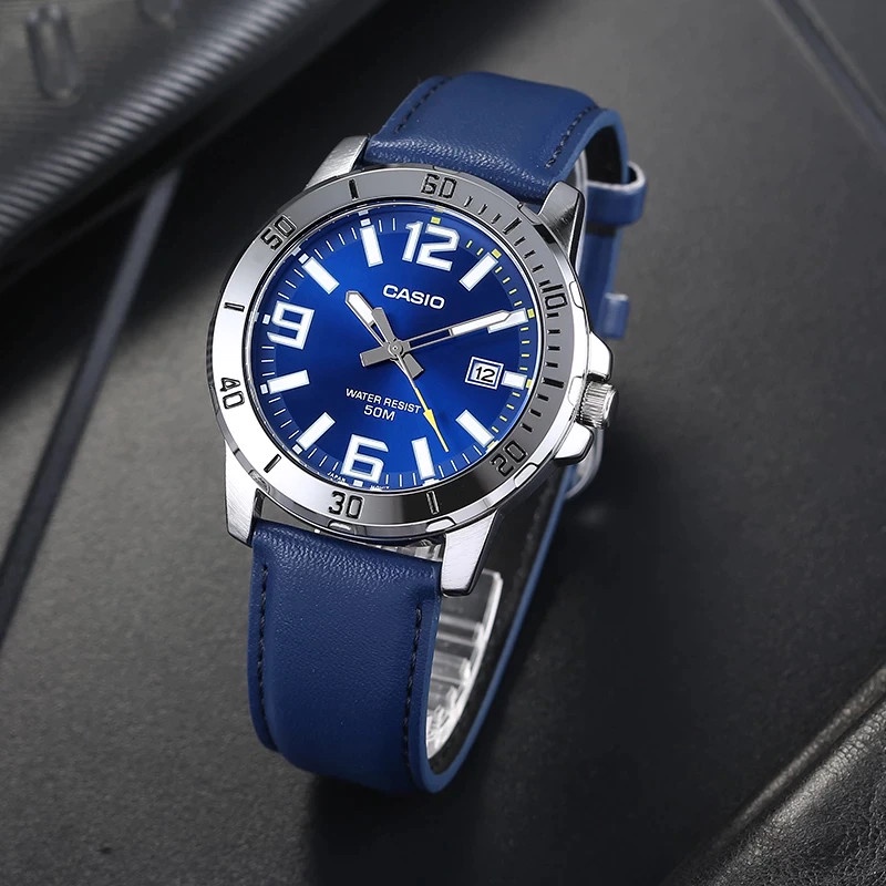 Đồng hồ nam dây da Casio MTP-VD01L-2BVUDF chính hãng