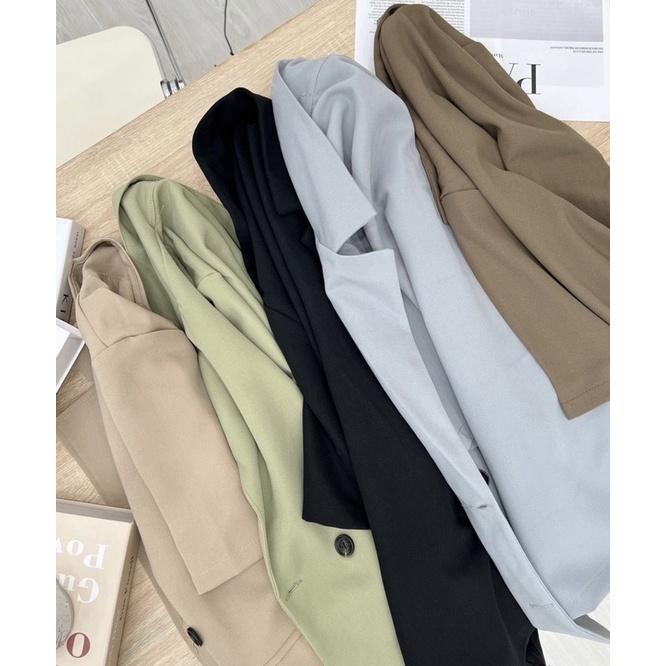 [HÀNG SẴN]SET ÁO BLAZER VẠT TRÒN MIX SOOC STYLE ULZZANG CỰC XINH