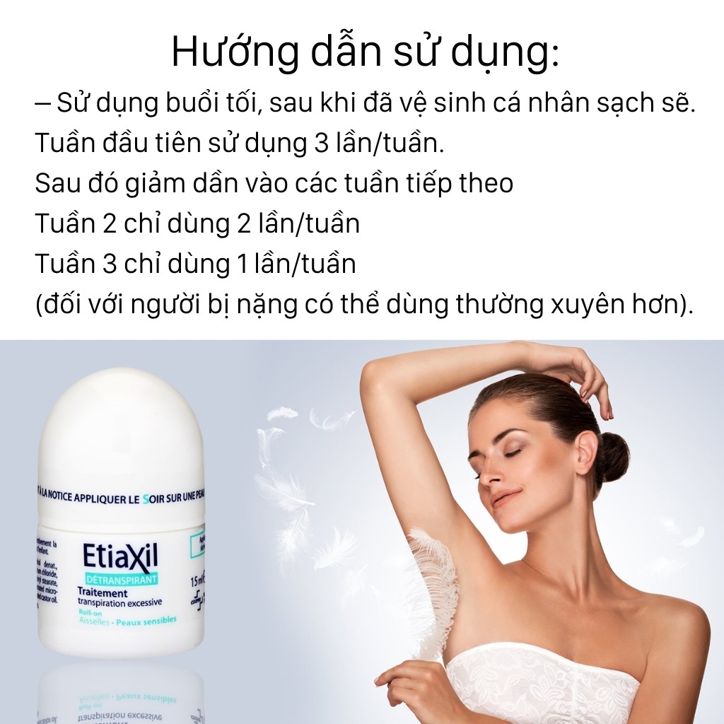 Lăn khử mùi ETIAXIL Da THƯỜNG / NHẠY CẢM / SIÊU NHẠY CẢM Khử Mùi Hôi Vùng Dưới Cánh Tay Lên Đến 72h (15ml)