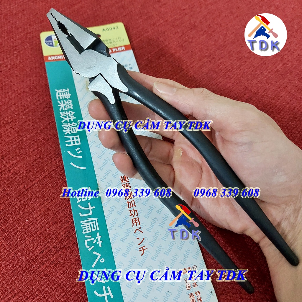 Kìm điện cán trần kìm nguội 9&quot;/225mm cao cấp A0042 BUDDY (Đài Loan)