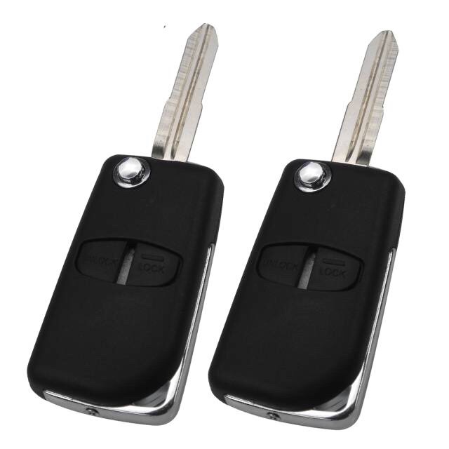 Vỏ chìa khóa độ chìa remote thẳng lên remote khóa bấm Mitsubishi outlander grandis
