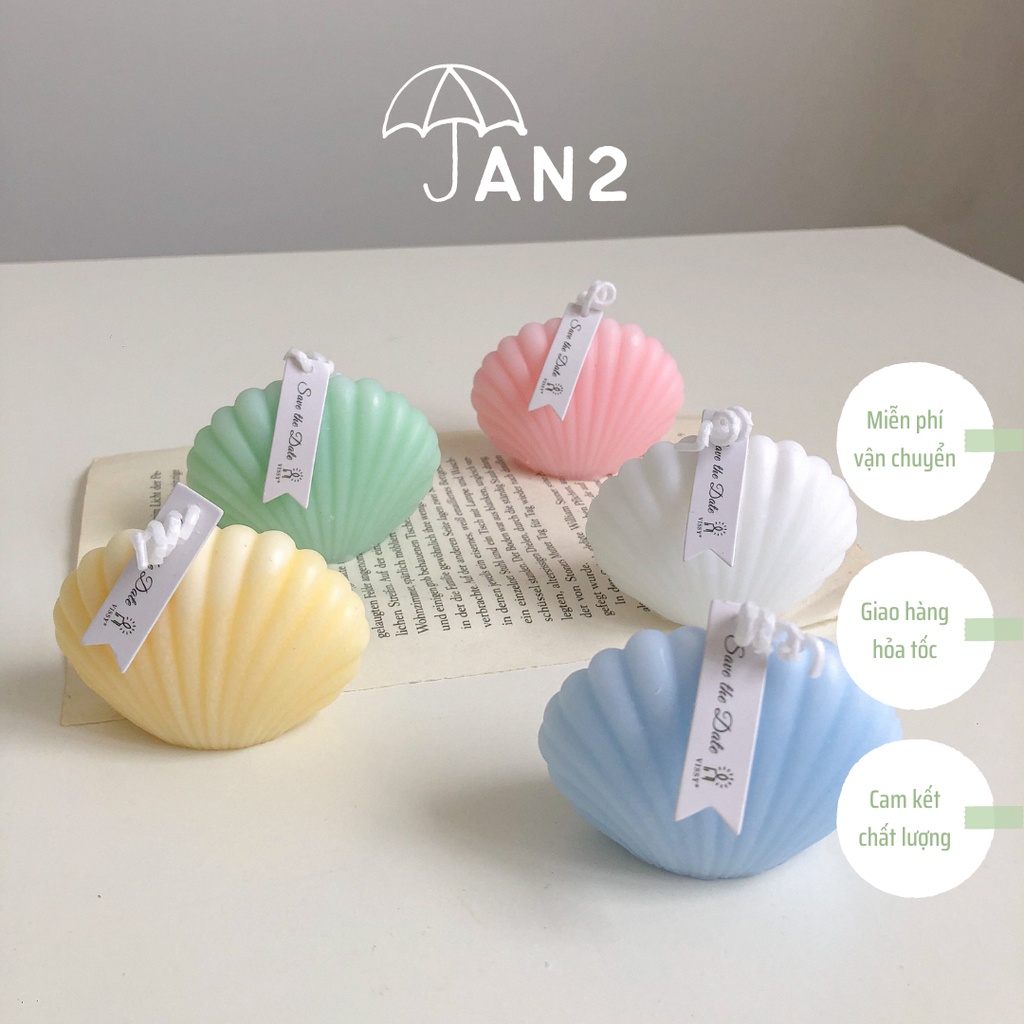 Nến thơm hình vỏ sò ~ Nến sáp handmade Hàn Quốc | JAN2DECOR