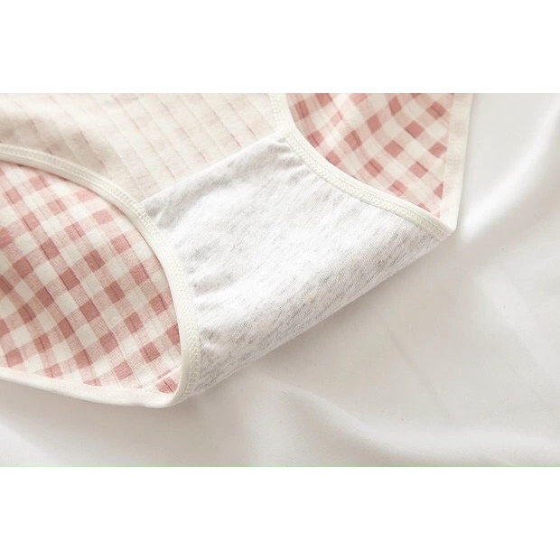 Combo 5 Quần Lót Nữ Cotton Cute Dễ Thương Hình Gấu Hồng