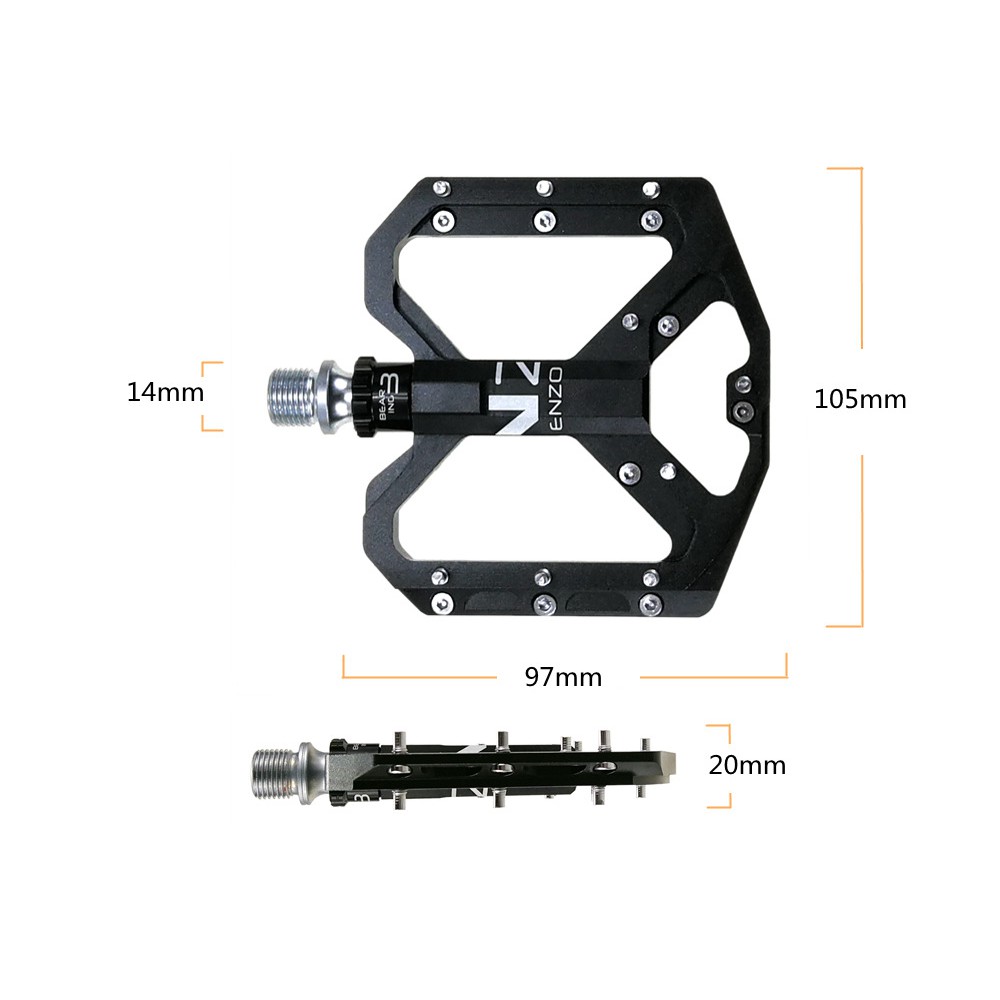 Bàn Đạp Xe Đạp Leo Núi Bằng Nhôm Siêu Nhẹ Có 3 Vòng Bi shanmashi mtb