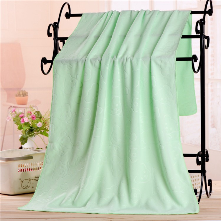 Khăn Tắm Thấm Hút Tốt 70x140cm Họa Tiết Gấu Hoạt Hình