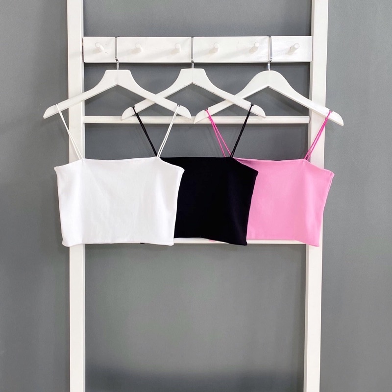 Áo Croptop Hai Dây Nhuyễn Ảnh Thật