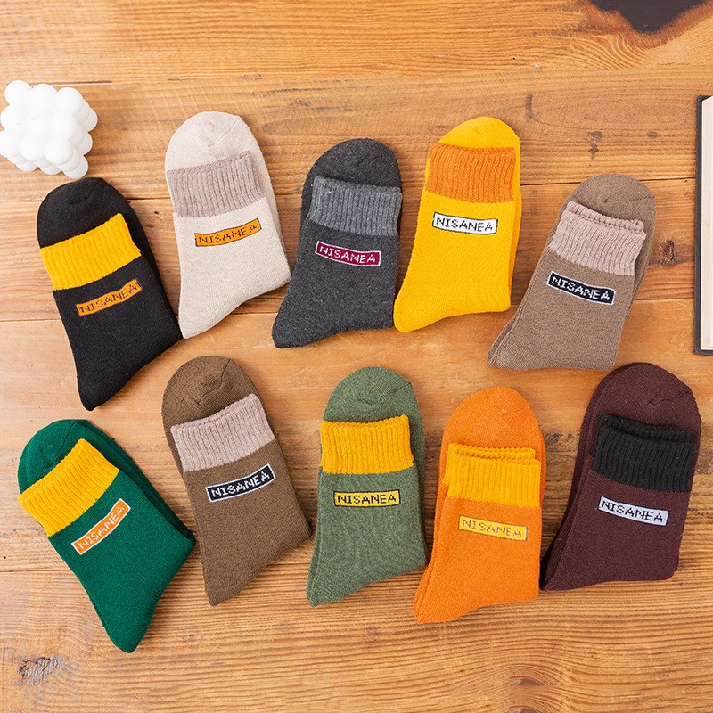 [Mã FAMARAL1 giảm 10K đơn 50K]Tất cổ cao vớ cổ cao nam nữ Nisanea vải cotton co giãn thời trang