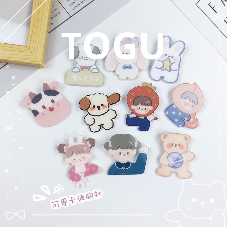 Huy hiệu cài áo balo, ghim cài balo TOGU, sticker gắn balo ulzzang sinh viên, cặp học sinh, ghim phụ kiện ba lô, túi đẹp