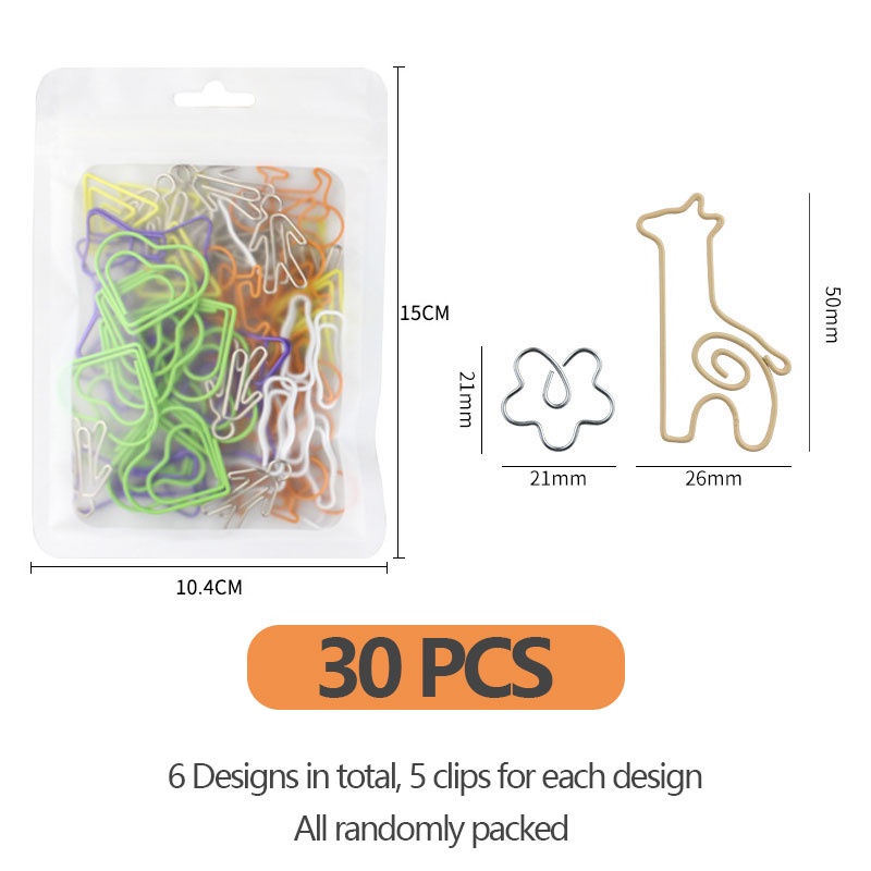 Set 30 kẹp đánh dấu trang phong cách Kawaii dễ thương