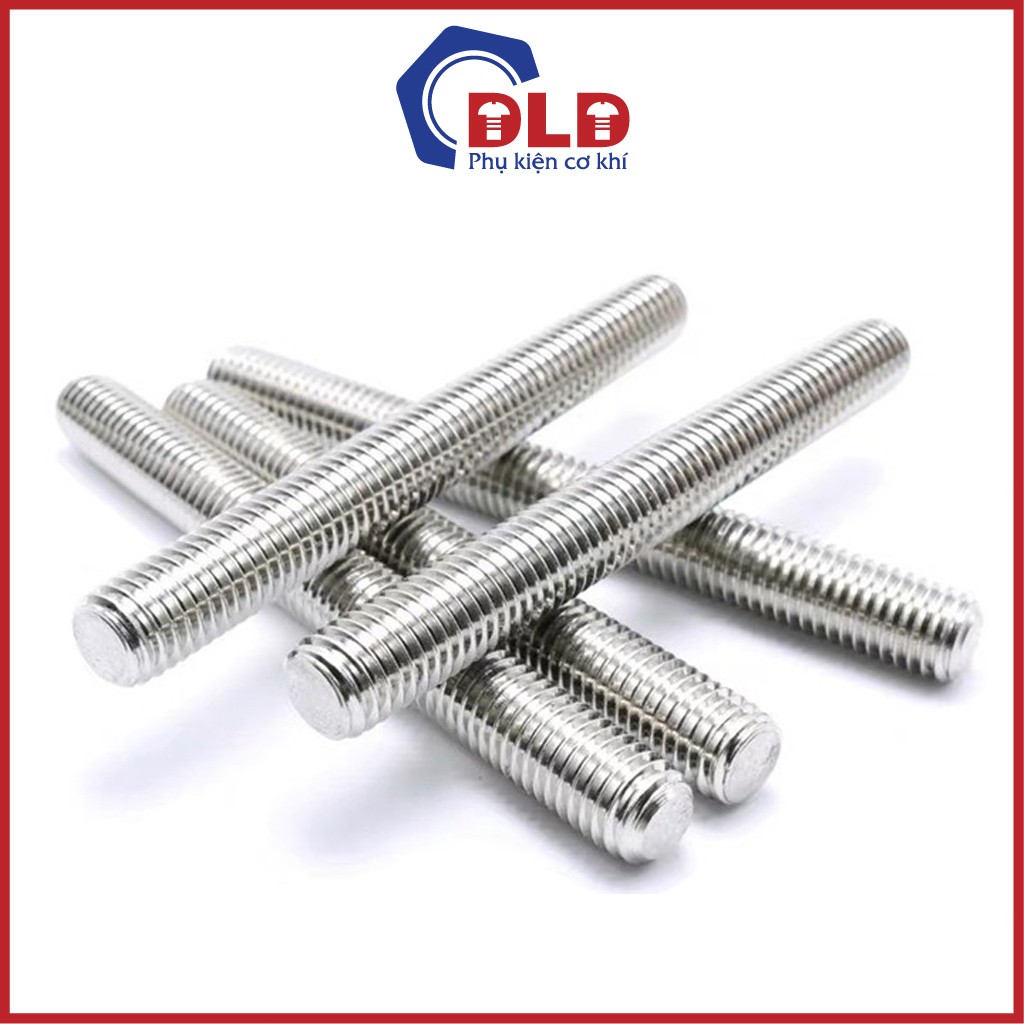 Set 10 thanh ren Inox, thanh ren đen 8.8, thanh ren mạ kẽm M10, M12 dài 1 mét