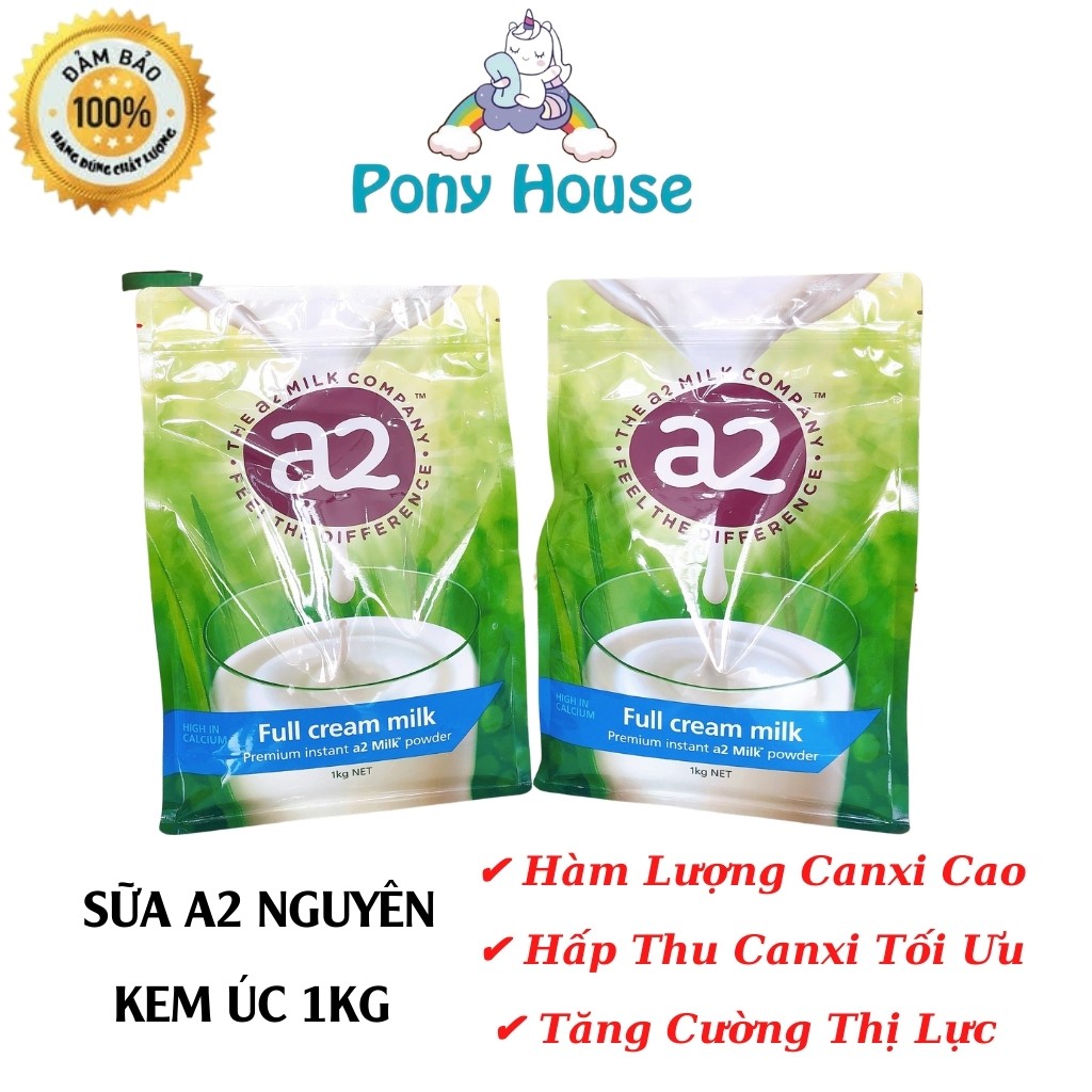 Sữa A2 Úc - Sữa Tươi Nguyên Kem Dạng Bột Úc Gói 1Kg Date 2024