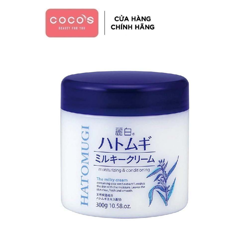 Kem dưỡng da Reihaku Hatomugi Moisturizing Conditioning The Milky Cream 300g