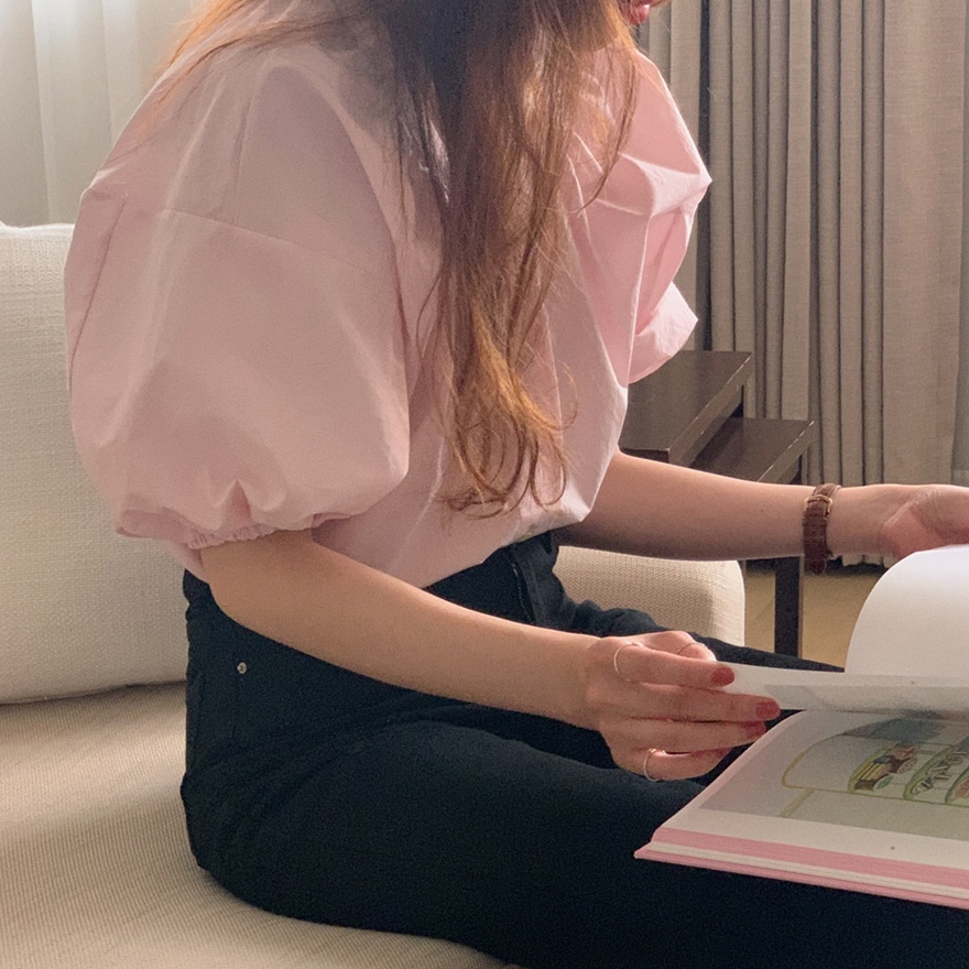 Áo Sơ Mi Tay Ngắn Cổ Đứng Dáng Rộng Phong Cách Retro Thời Trang