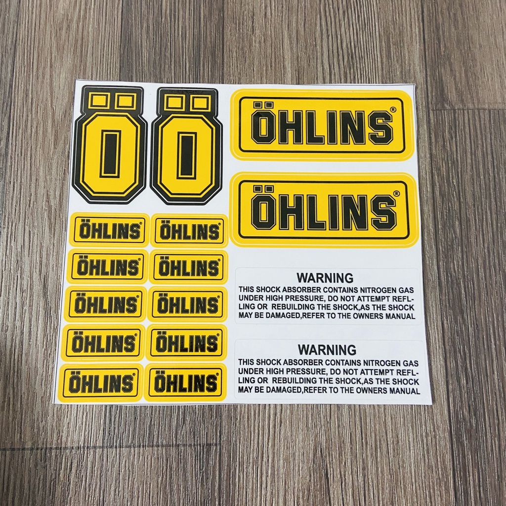 BỘ SƯU TẬP TEM CẮT LAZE CHỮ OHLINS, TEM LOGO OHLINS NHIỀU MÀU LỰA CHỌN TRANG TRÍ XE SIÊU CHẤT