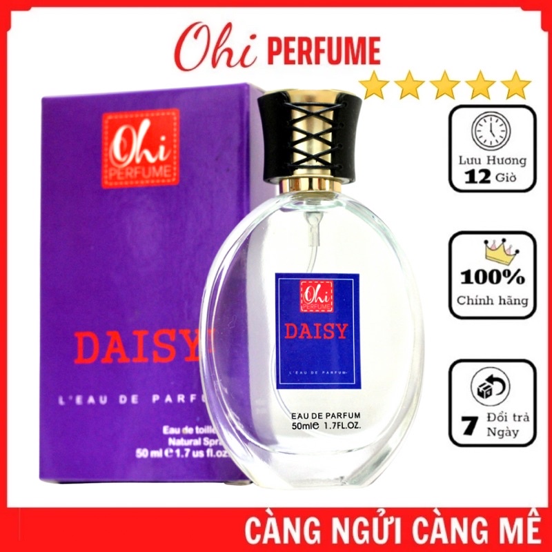 Nước Hoa Nữ Quyến Rũ, Ohi Daisy 50ml, Dầu Thơm Nữ Quyến Rũ Phái Nam, Thời Gian Lưu Hương Lâu, Hàng Chính Hãng Free Ship