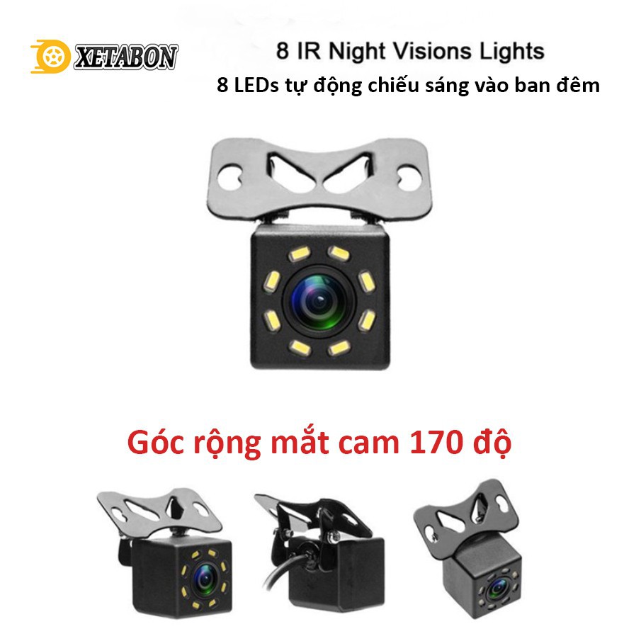 Camera lùi ô tô - 8 led trợ sáng