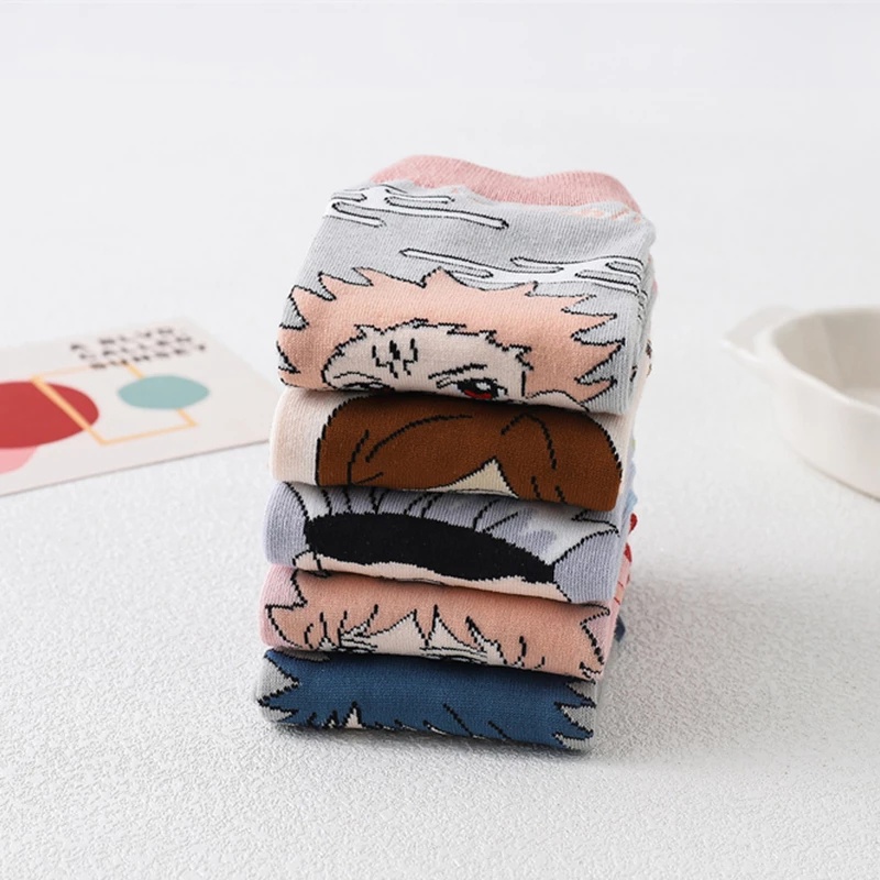 Vớ cotton có hình nhân vật fushiguro megumi itadori yuji gojo satoru