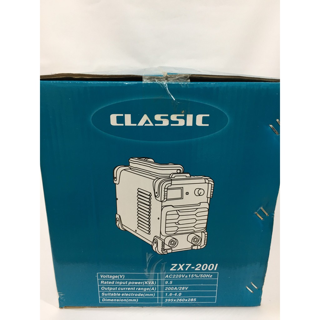 Máy hàn điện tử CLASSIC 200I chuyên dùng cho thợ cơ khí , gia đình, dây hàn 5m , đủ phụ kiện
