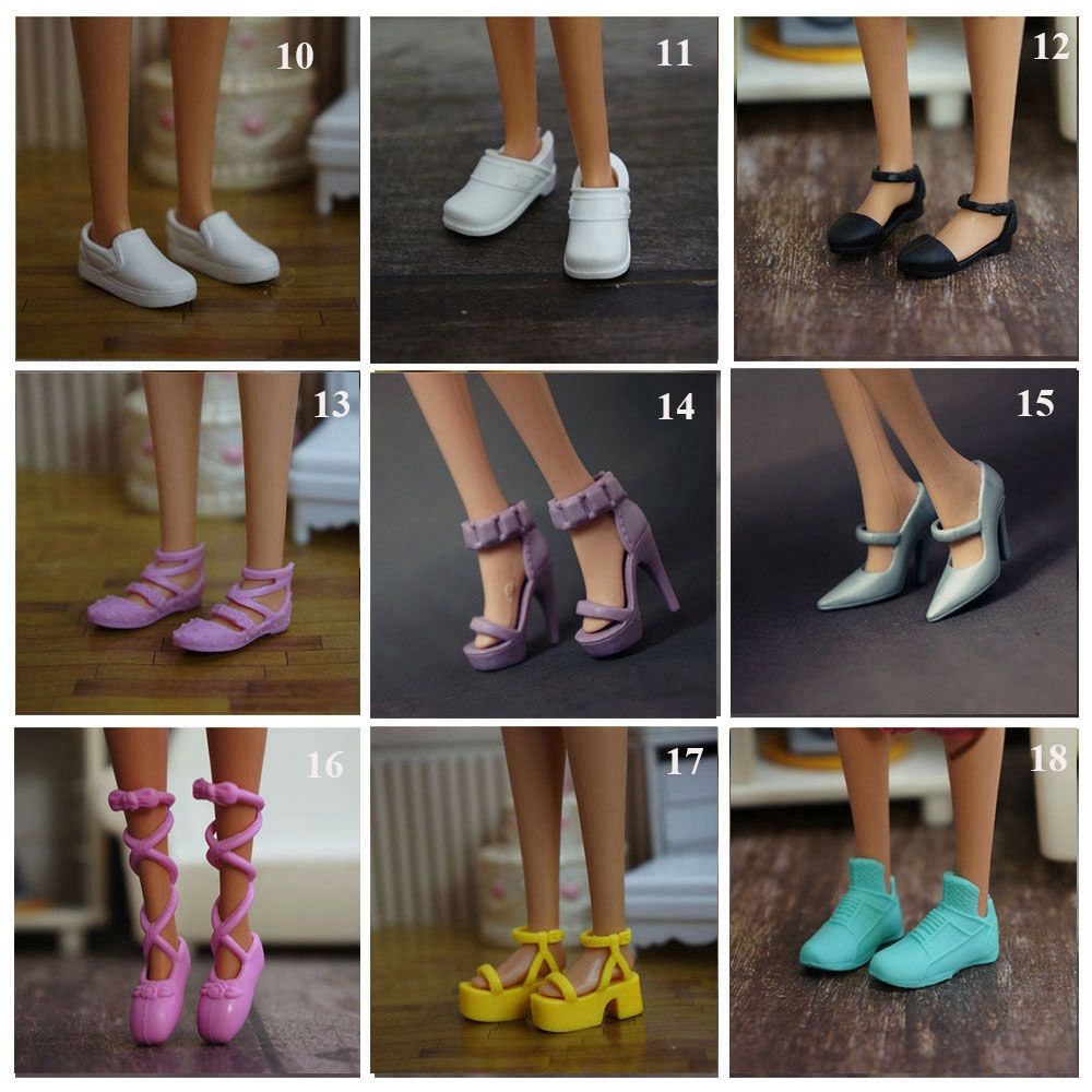 Giày cao gót nhựa nhiều màu sắc thời trang cho búp bê 1/6 30 mẫu 2.2cm