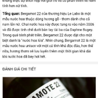 Nước hoa LE LABO 22 __ 100ml