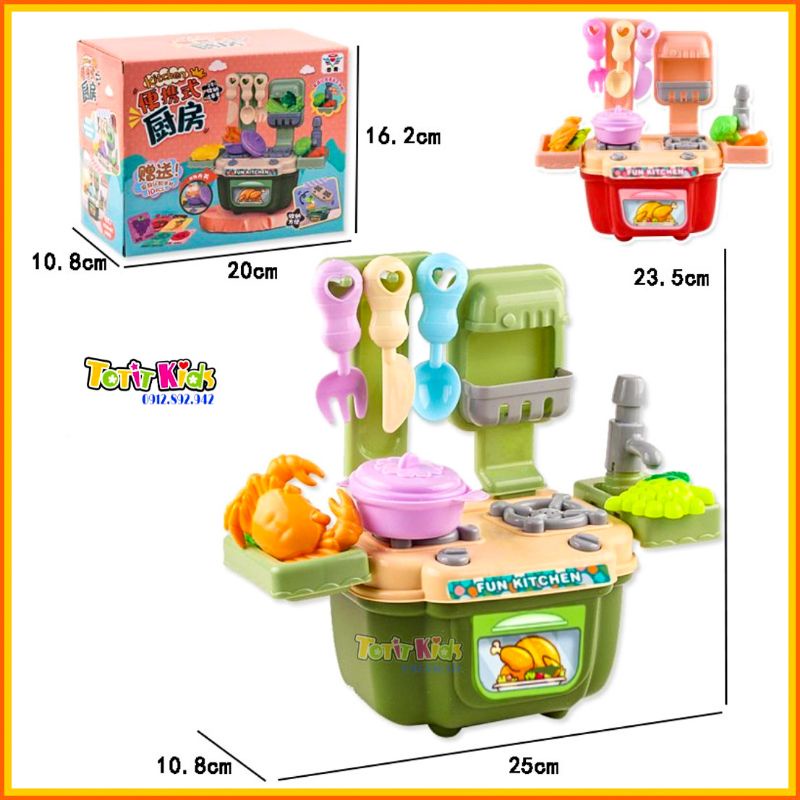 BỘ ĐỒ CHƠI NẤU ĂN, ĐỒ CHƠI NHÀ BẾP CHO BÉ, NHỰA NGUYÊN SINH, AN TOÀN